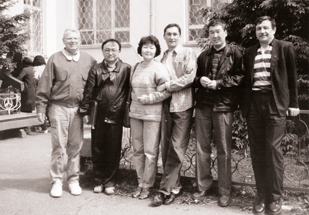 Участники конференции (слева направо: В.А. Снытко, А.Р. Батуев, Т.Н. Гармаева, А.Н. Бешенцев, А.А. Малтугуев, В.П. Пяткин)